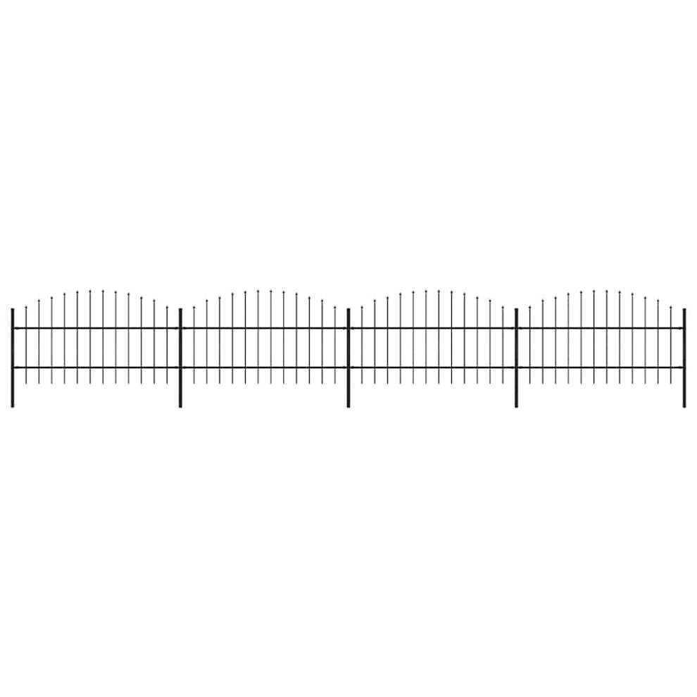 Vidaxl (6.8 M/ 75-100 Cm) Garden Fence Spear Outdoor Panel Barrier Border Privacy Multi Sizes