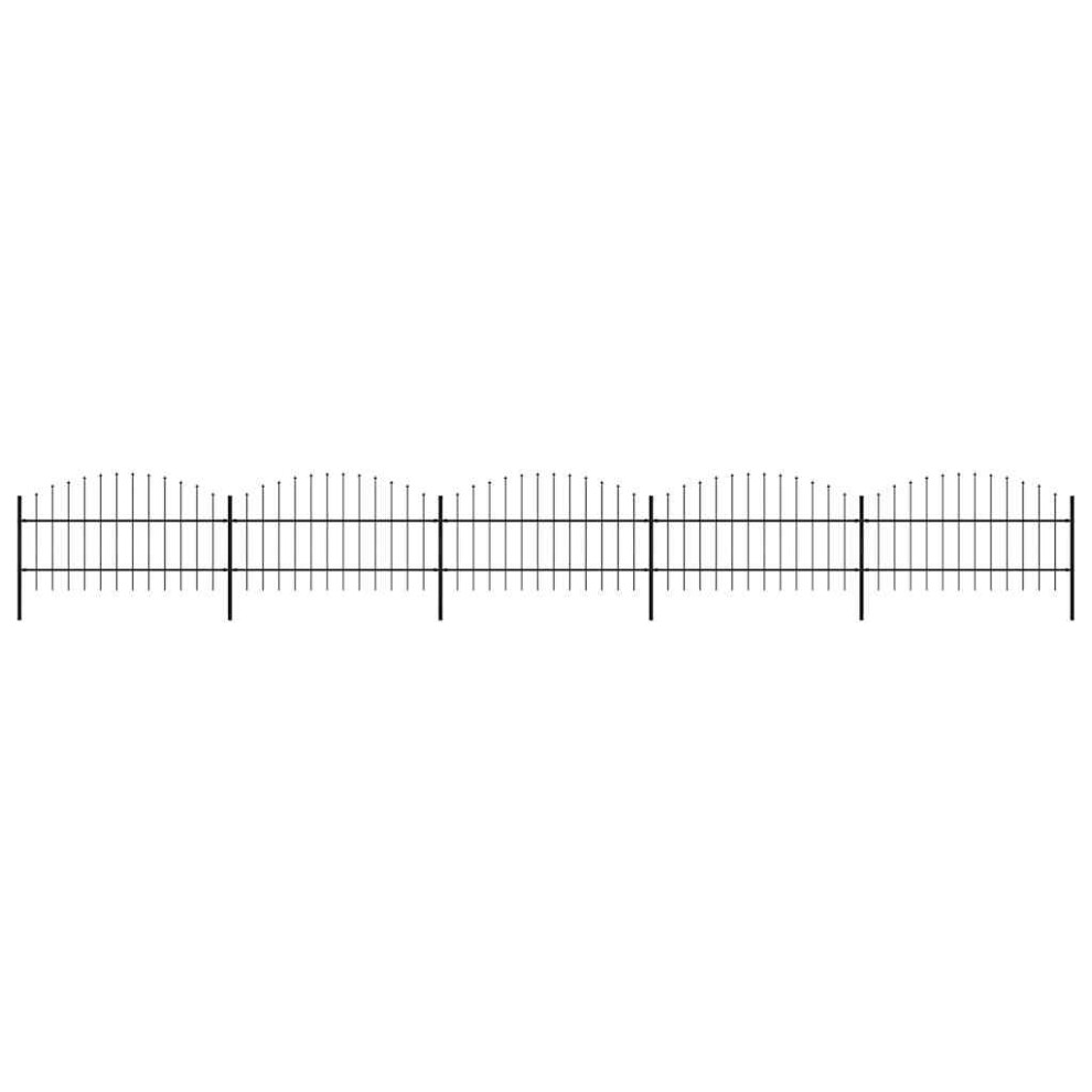 Vidaxl (8.5 M/ 75-100 Cm) Garden Fence Spear Outdoor Panel Barrier Border Privacy Multi Sizes