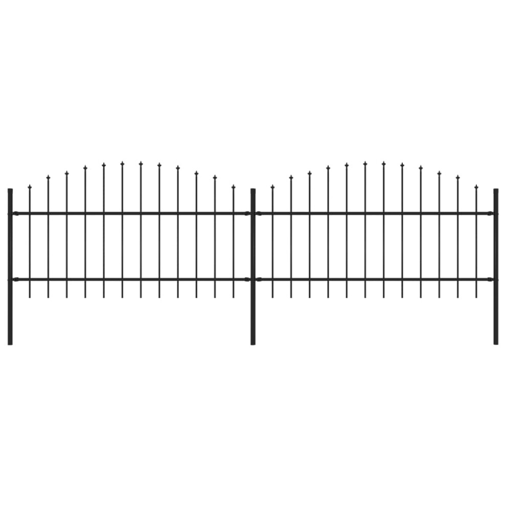 Vidaxl Garden Fence Spear (1-1.25)X3.4m Outdoor Barrier Border 8719883714516