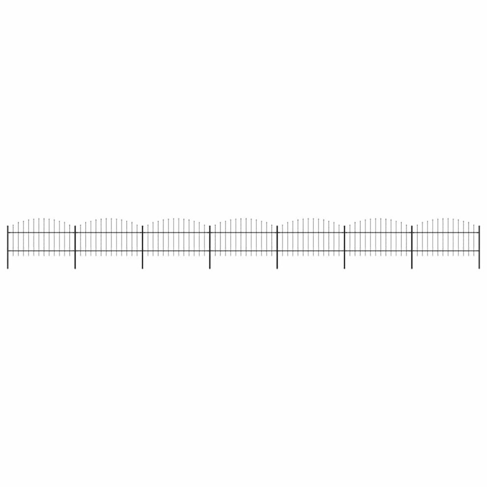 Vidaxl (11.9 M/ 100-125 Cm) Garden Fence Spear Outdoor Panel Barrier Border Privacy Multi Sizes