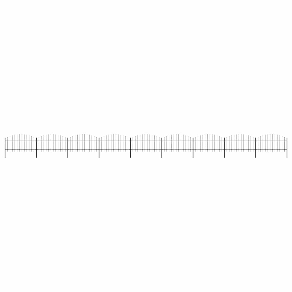 Vidaxl (15.3 M/ 100-125 Cm) Garden Fence Spear Outdoor Panel Barrier Border Privacy Multi Sizes
