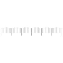 vidaXL Gartenzaun mit Speerspitze Stahl 1005 x 150 cm Schwarz