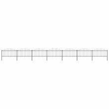 vidaXL Gartenzaun mit Speerspitze Stahl 1172 x 150 cm Schwarz