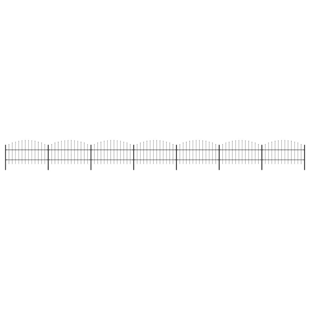 Vidaxl (11.9 M/ 75-100 Cm) Garden Fence Spear Outdoor Panel Barrier Border Privacy Multi Sizes