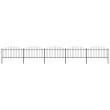 vidaXL Gartenzaun mit Speerspitze Stahl 838 x 150 cm Schwarz