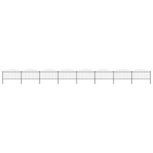 vidaXL Gartenzaun mit Speerspitze Stahl 1339 x 150 cm Schwarz