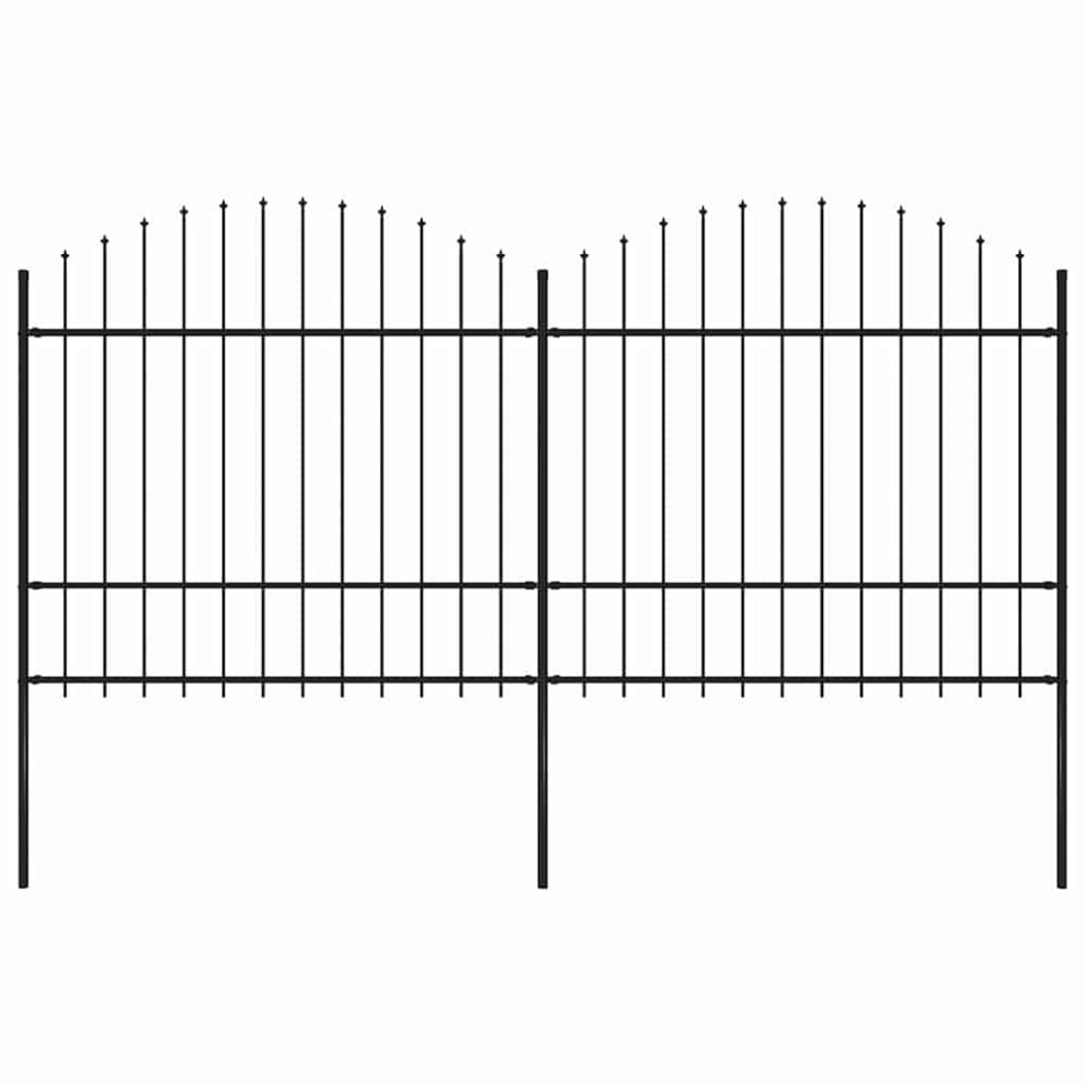 Vidaxl Garden Fence Spear (1.5-1.75)X3.4m Outdoor Barrier Border 8719883714691