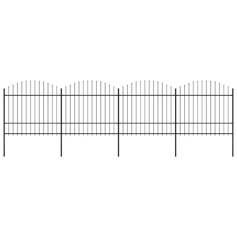 Vidaxl Garden Fence Spear (1.5-1.75)X6.8m Outdoor Barrier Border 8719883714714