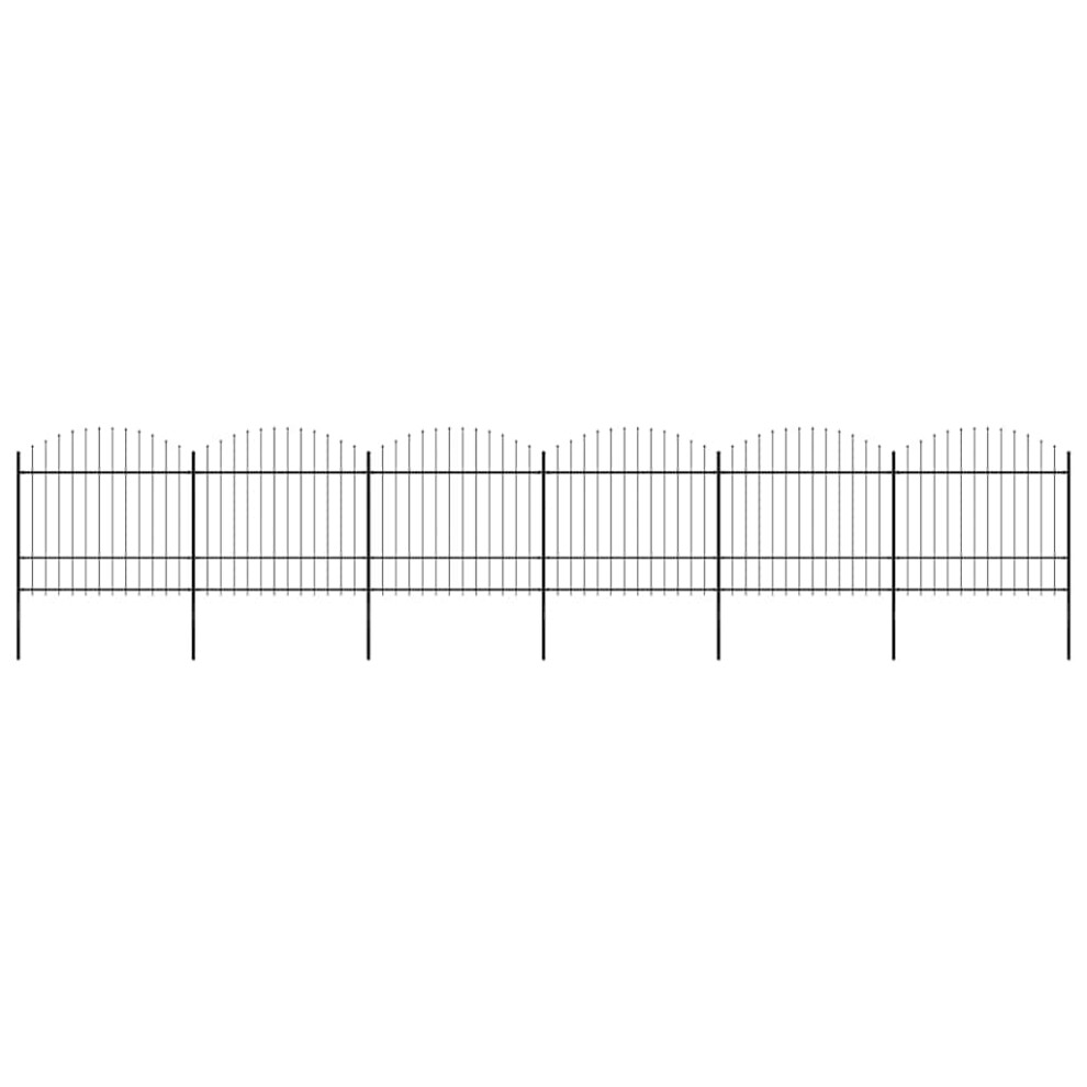 Vidaxl Garden Fence Spear (1.5-1.75)X10.2m Outdoor Barrier Border 8719883714738