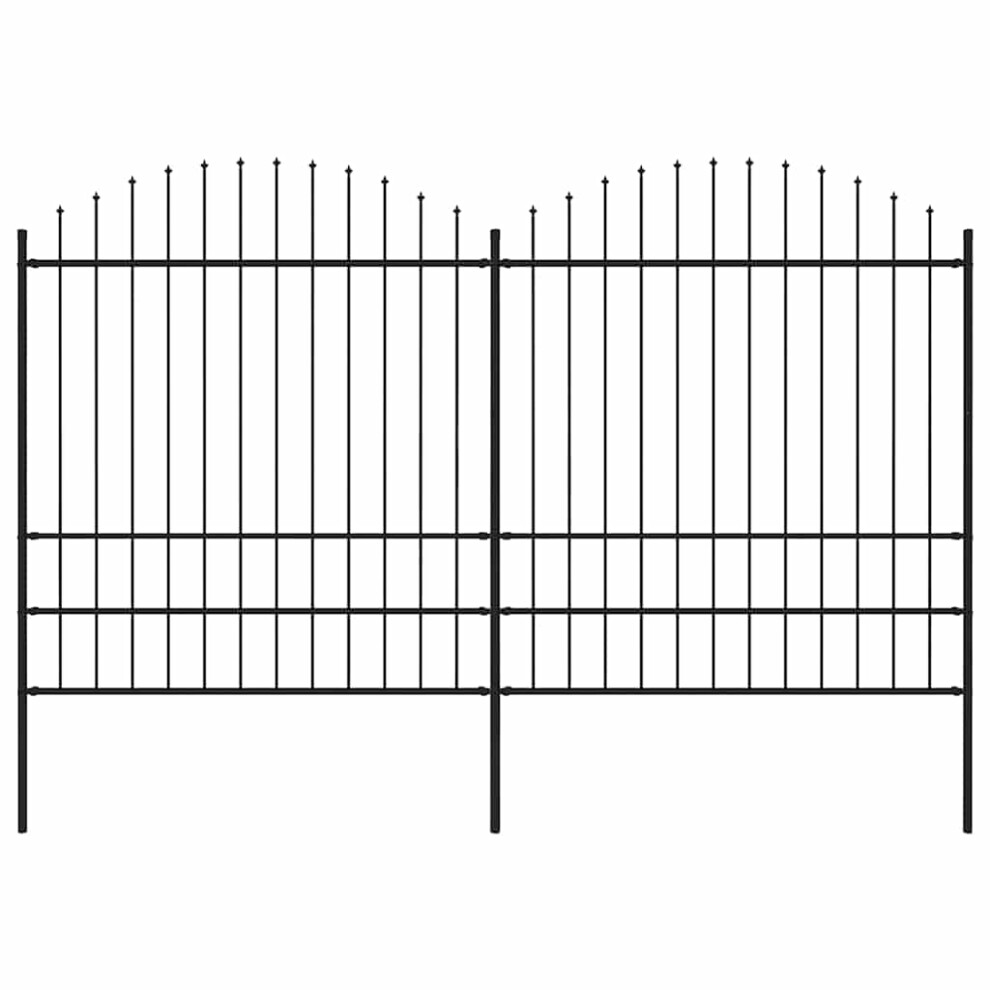 Vidaxl Garden Fence Spear (1.75-2)X3.4m Outdoor Barrier Border 8719883714783