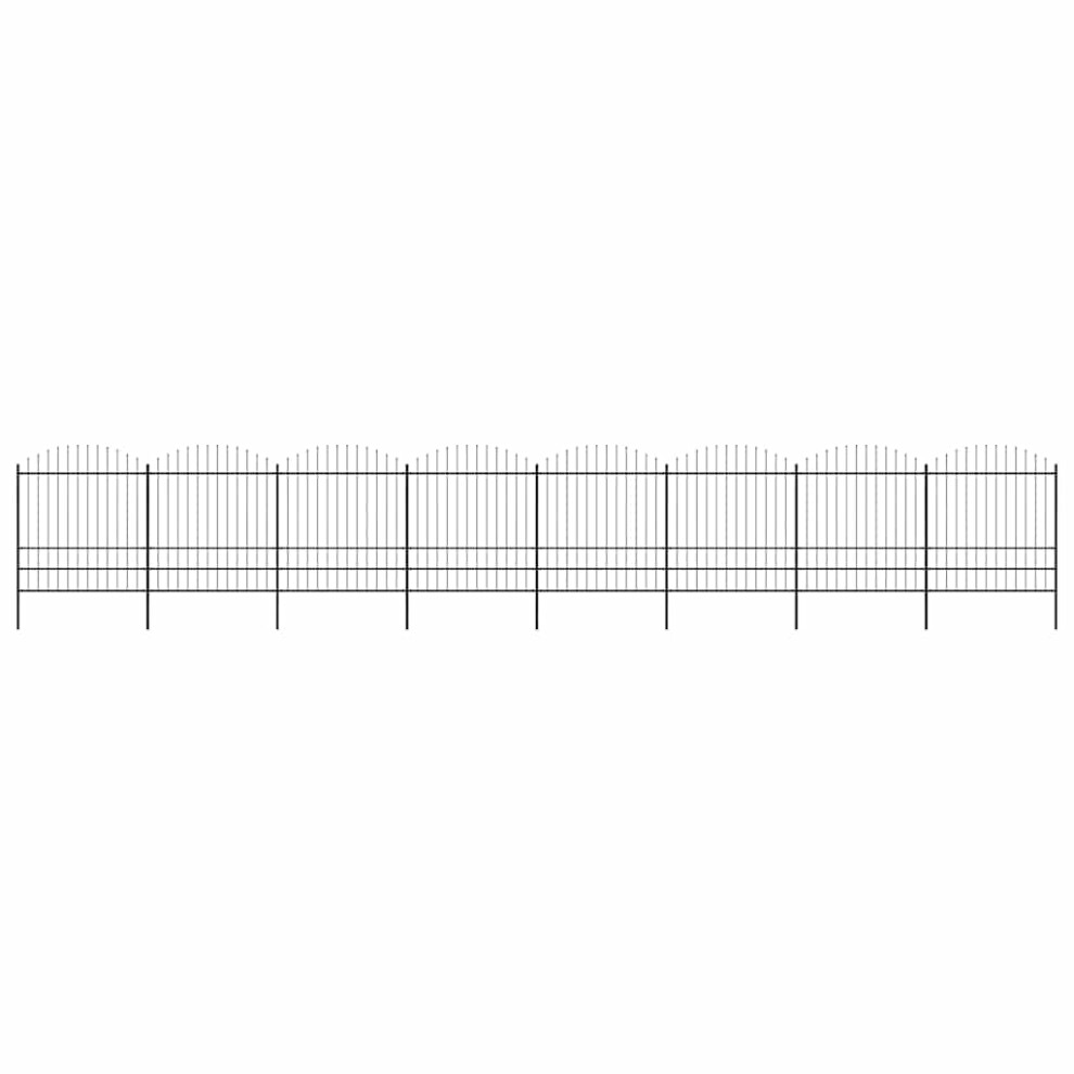 Vidaxl (13.6 M/ 175-200 Cm) Garden Fence Spear Outdoor Panel Barrier Border Privacy Multi Sizes