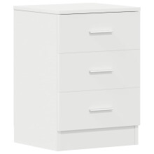 vidaXL Bedside Cabinet White Engineered Wood Bedroom Nightstand Couch Table