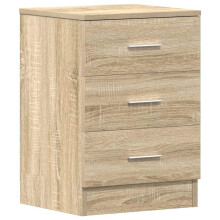 vidaXL Bedside Cabinet Sonoma Oak Engineered Wood Bedroom Nightstand End Table