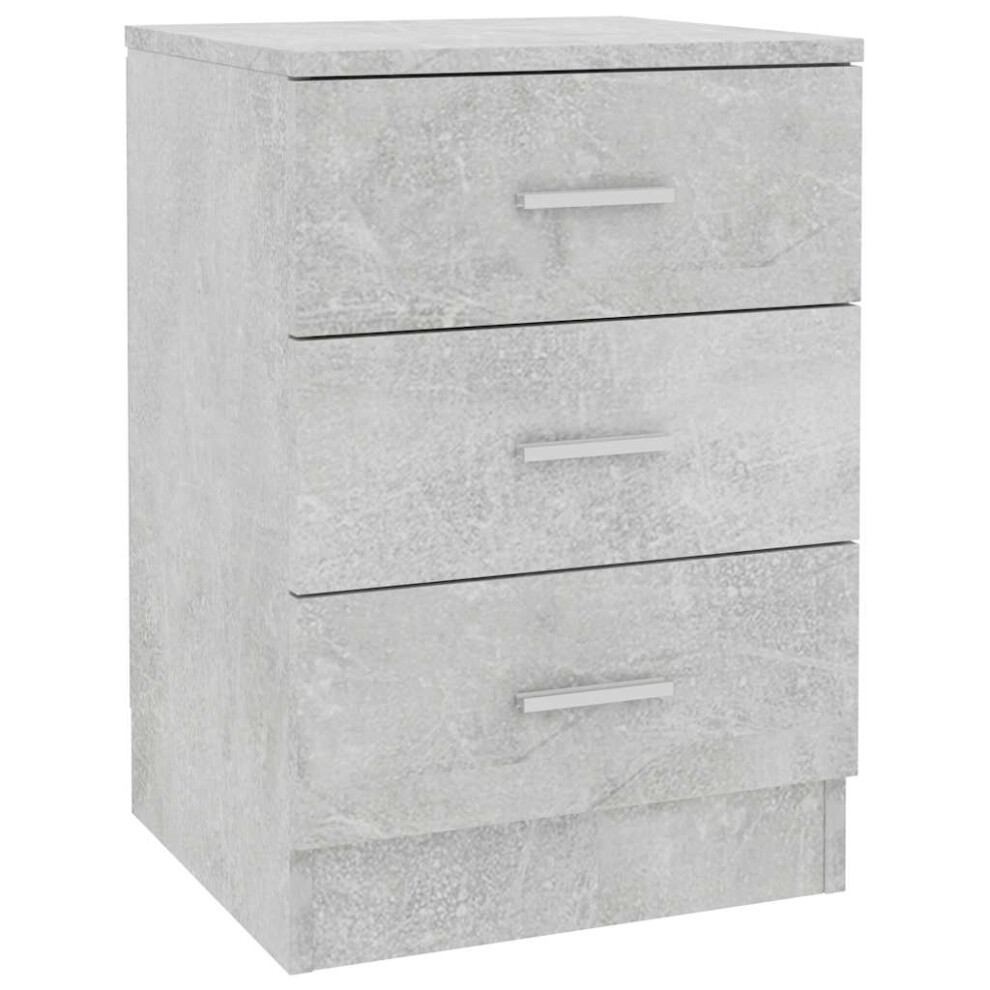 Vidaxl Bedside Cabinet Concrete Grey Engineered Wood Bedroom Nightstand Table