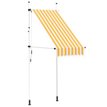 vidaXL Manual Retractable Awning 100cm Orange and White Stripes Garden Outdoor