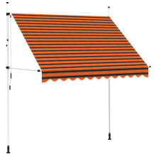 vidaXL manuel udtrækkelig markise 250 cm orangebrun