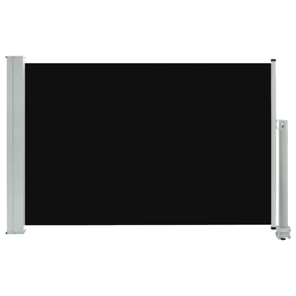 Vidaxl Patio Retractable Side Awning 60X300cm Black Privacy Screen Blind Shade