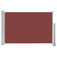 vidaXL udtrækkelig sidemarkise til terrasse 60 x 300 cm brun
