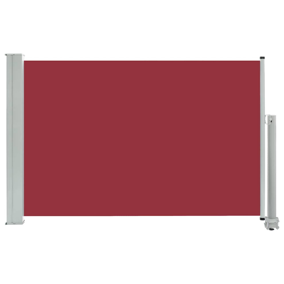 Vidaxl (Red, 60 X 300 Cm) Patio Retractable Side Awning Privacy Screen Garden Sunshade Screen