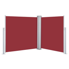vidaXL udtrækkelig sidemarkise rød 120 x 600 cm