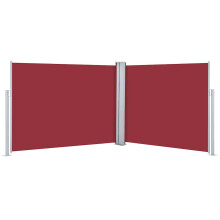 vidaXL udtrækkelig sidemarkise rød 140 x 1000 cm