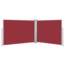 vidaXL udtrækkelig sidemarkise rød 120 x 1000 cm