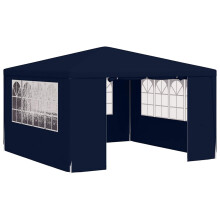 vidaXL Professional Party Tent with Side Walls 4m Blue Garden Canopy Gazebo