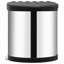 vidaXL Kitchen Built-in Dust Bin Stainless Steel 12L Cupboard bin Trash Can