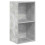 VidaXL vidaXL 2-Tier Book Cabinet Concrete Grey Engineered Wood Storage Highboard 1