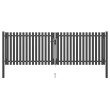 vidaXL Gartentor aus Stahl 400 x 100 cm Anthrazit