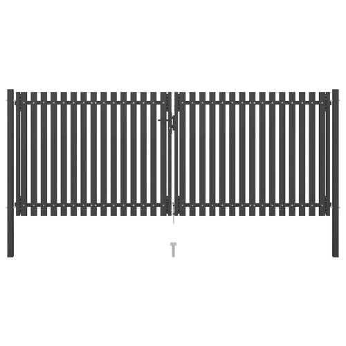 VidaXL vidaXL Gartentor aus Stahl 400 x 125 cm Anthrazit