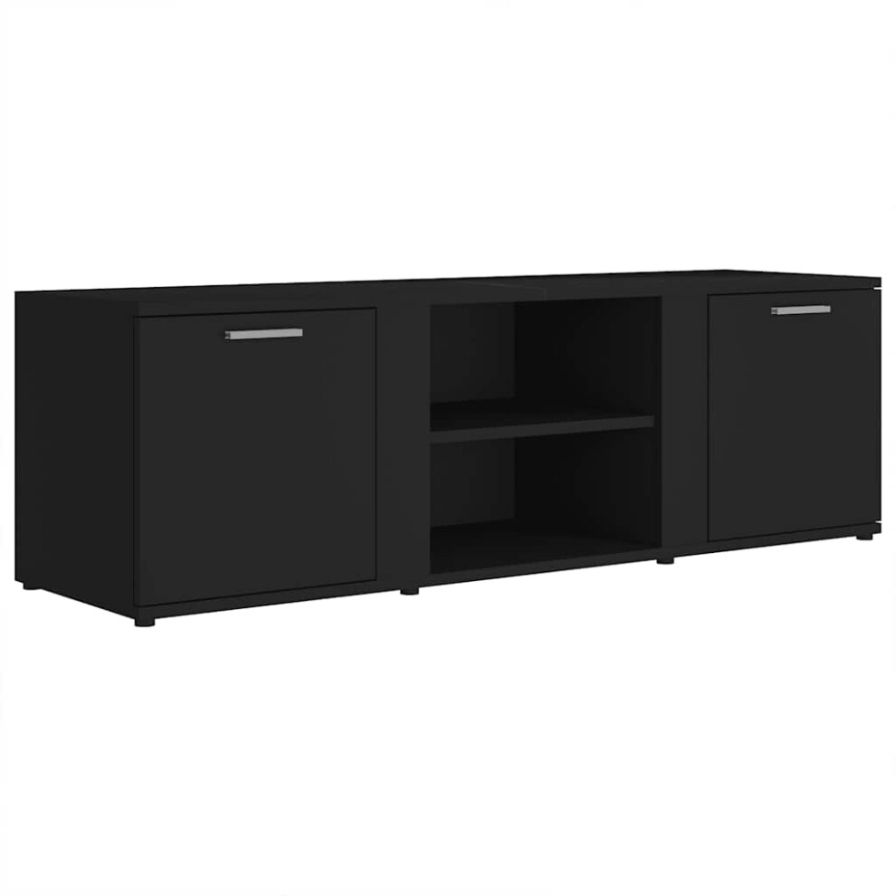 vidaXL TV Cabinet Black Engineered Wood Hifi Media TV Stand Unit Sideboard-image-OPC-P5XRSVK-NEW