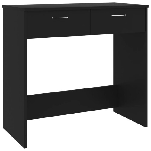 vidaXL Desk Black Engineered Wood Corner Computer Desk Office Workstation