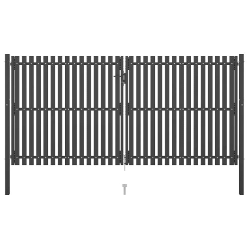 VidaXL vidaXL Gartentor aus Stahl 400 x 175 cm Anthrazit