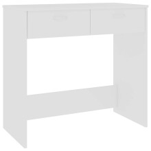 vidaXL Desk White Engineered Wood Corner Computer Desk Office Workstation