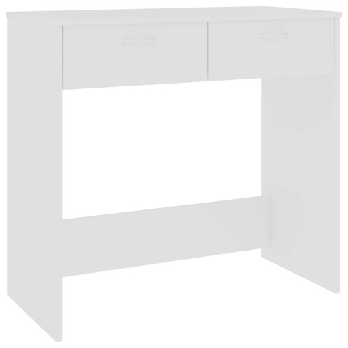vidaXL Desk White Engineered Wood Corner Computer Desk Office Workstation