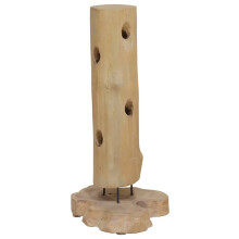 vidaXL Solid Teak Wood Wine Rack for 8 Bottles Champagne Organiser Holder
