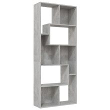 vidaXL Book Cabinet Concrete Grey Engineered Wood Home Bookshelf Storage Rack