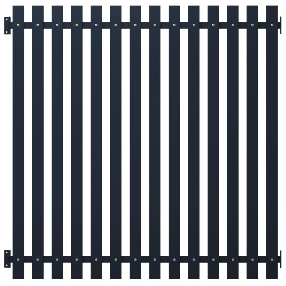 vidaXL Fence Panel Anthracite 170.5x170cm Powder-coated Steel Garden Barrier