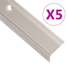 (champagne, 100 cm (5 pcs)) vidaXL 5x Stair Nosings L Aluminium Multi Sizes Multi Colours Multi Models