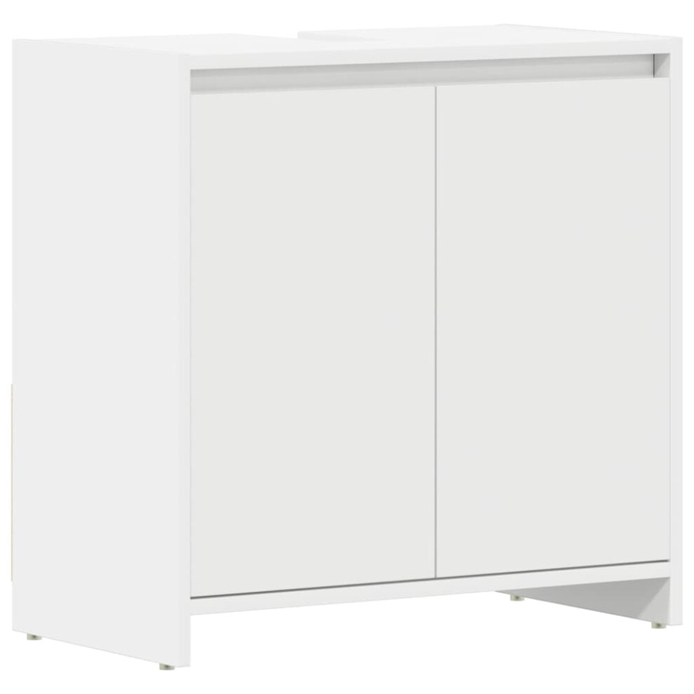 Vidaxl Bathroom Cabinet White Engineered Wood Home Cupboard Under Basin Unit