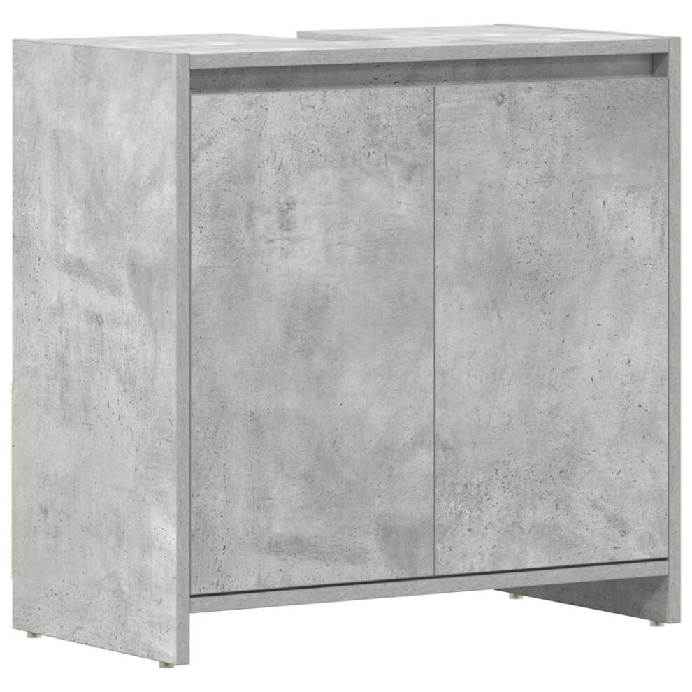 Vidaxl Bathroom Cabinet Concrete Grey Engineered Wood Home Cupboard Organiser