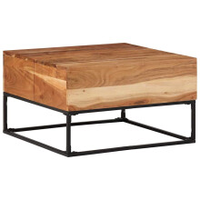 vidaXL Solid Acacia Wood Coffee Table Living Room Furniture Couch Side Table