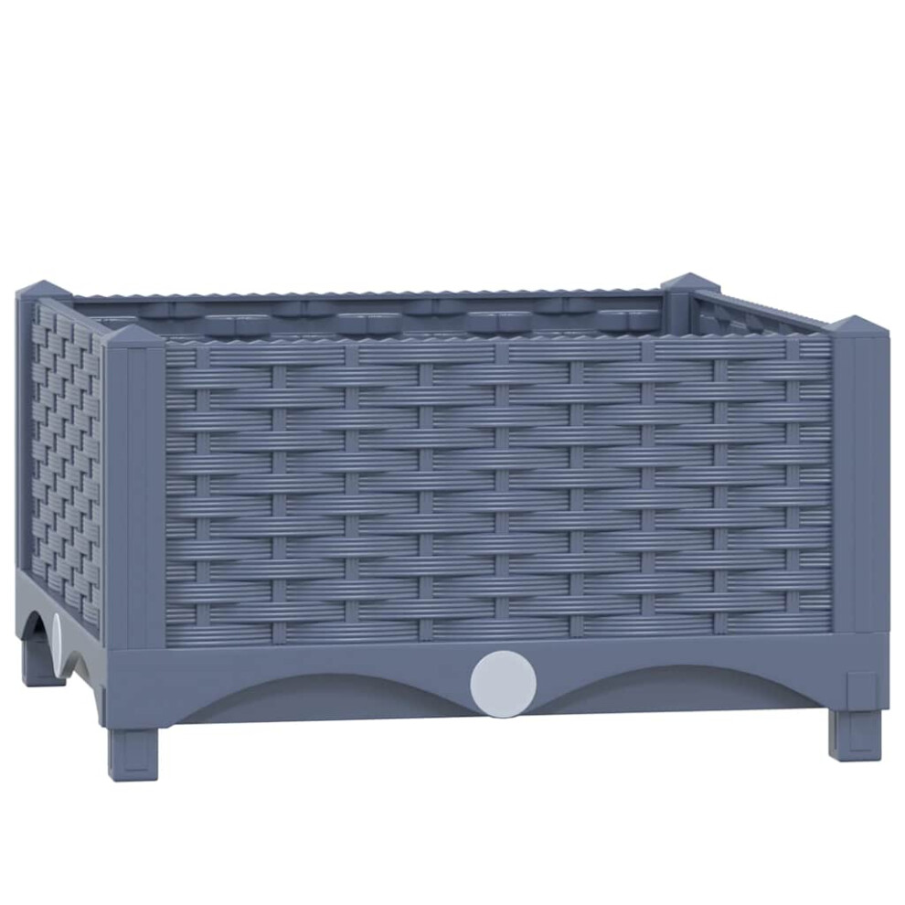 Vidaxl Raised Bed Outdoor Plant Box Garden Planter Flower Pot Polypropylene