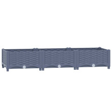 vidaXL Raised Bed Outdoor Plant Box Garden Planter Flower Pot Polypropylene