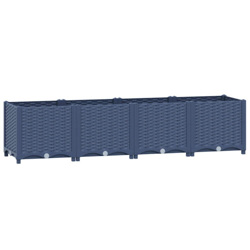 vidaXL Raised Bed Outdoor Plant Box Garden Planter Flower Pot Polypropylene