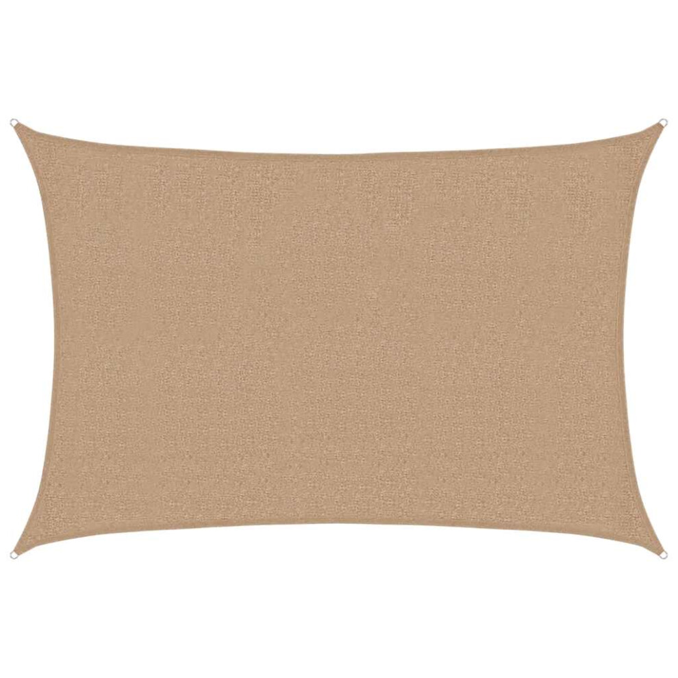 Vidaxl Sunshade Sail 160 G/M² Taupe 2.5X3.5 M Hdpe Garden Sunscreen Canopy