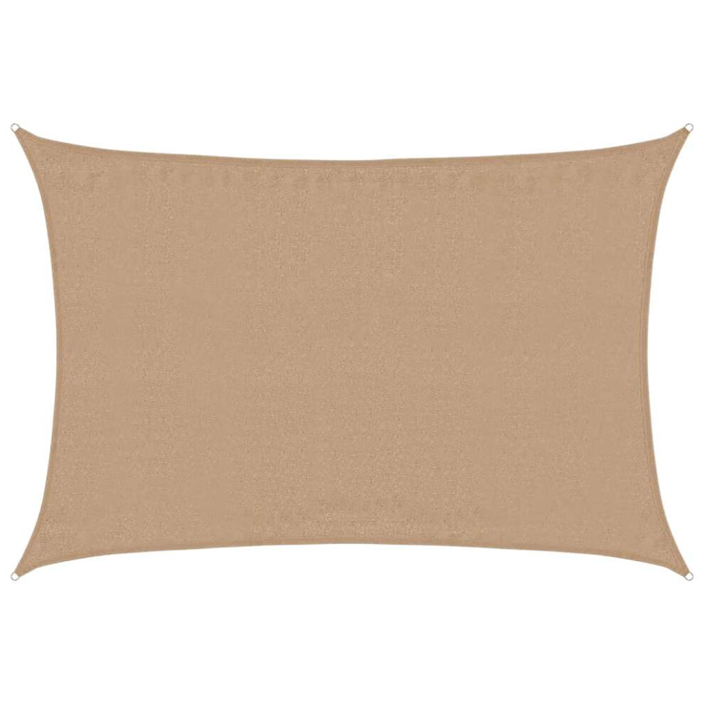 Vidaxl Sunshade Sail 160 G/M² Taupe 3.5X4.5 M Hdpe Garden Sunscreen Canopy