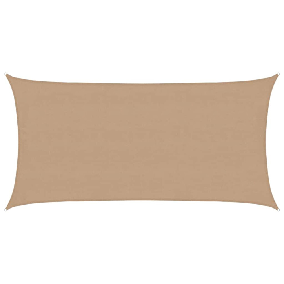 Vidaxl Sunshade Sail 160 G/M² Taupe 4X7 M Hdpe Balcony Patio Sunscreen Canopy