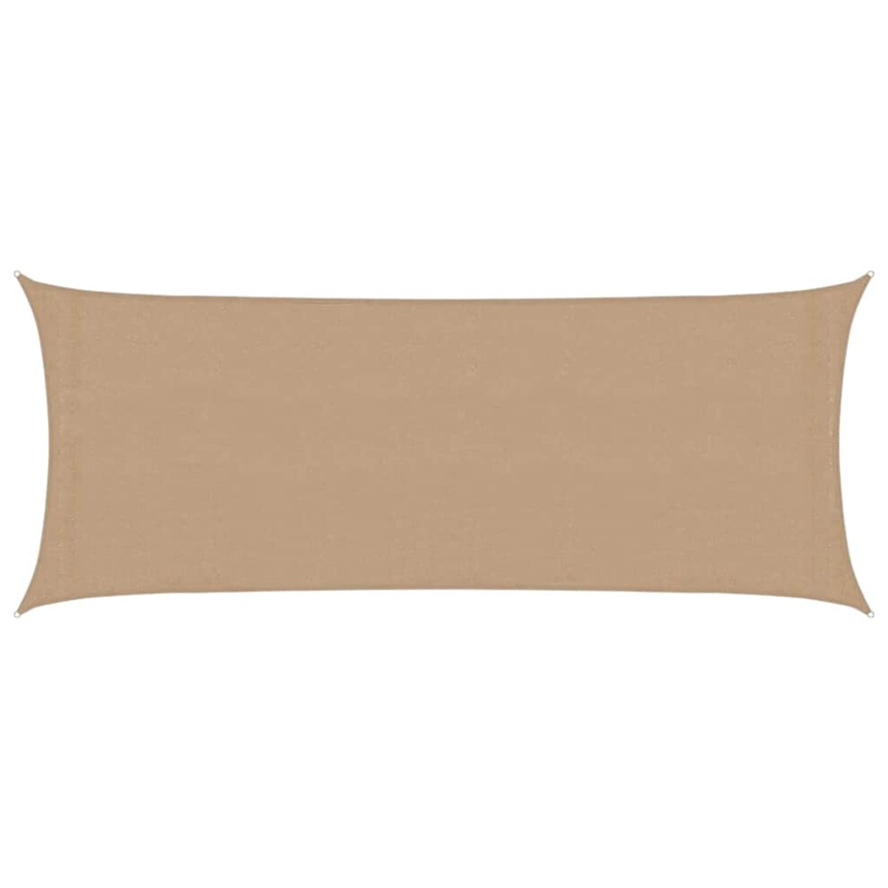 Vidaxl Sunshade Sail 160 G/M² Taupe 2X5 M Hdpe Balcony Patio Sunscreen Canopy